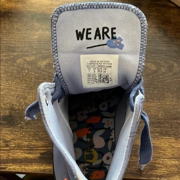 Converse Kids Blue High-Top Sneakers - Picture 7 of 10